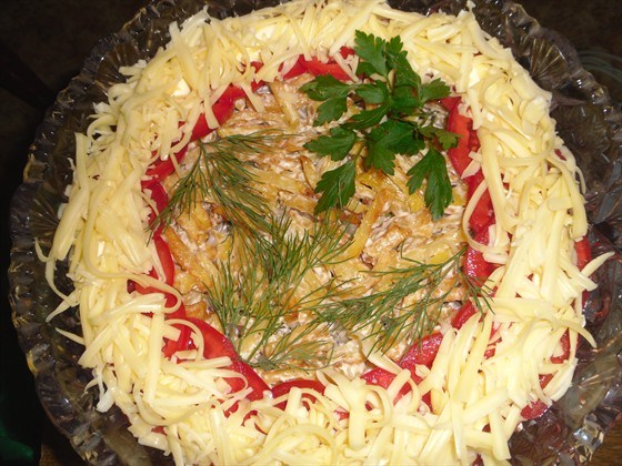 Салат с мясом слоеный рецепт с Салат с мясом слоеный рецепт с