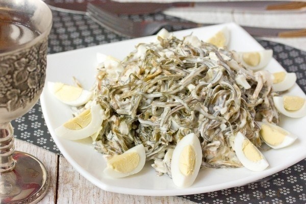 Салат с яйцами и морской капустой рецепты с Салат с яйцами и морской капустой рецепты с