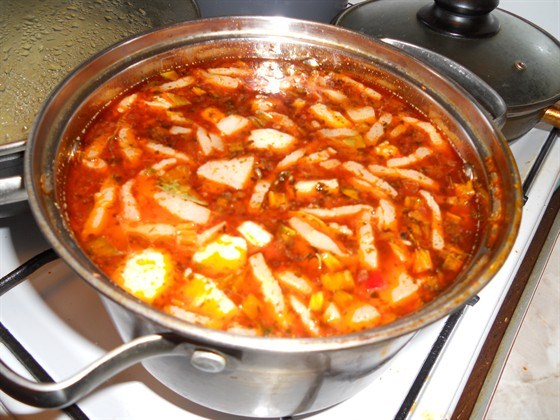 Харчо из копченой свинины с морковкой