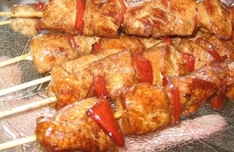 Куриные шашлычки со сладким перцем
