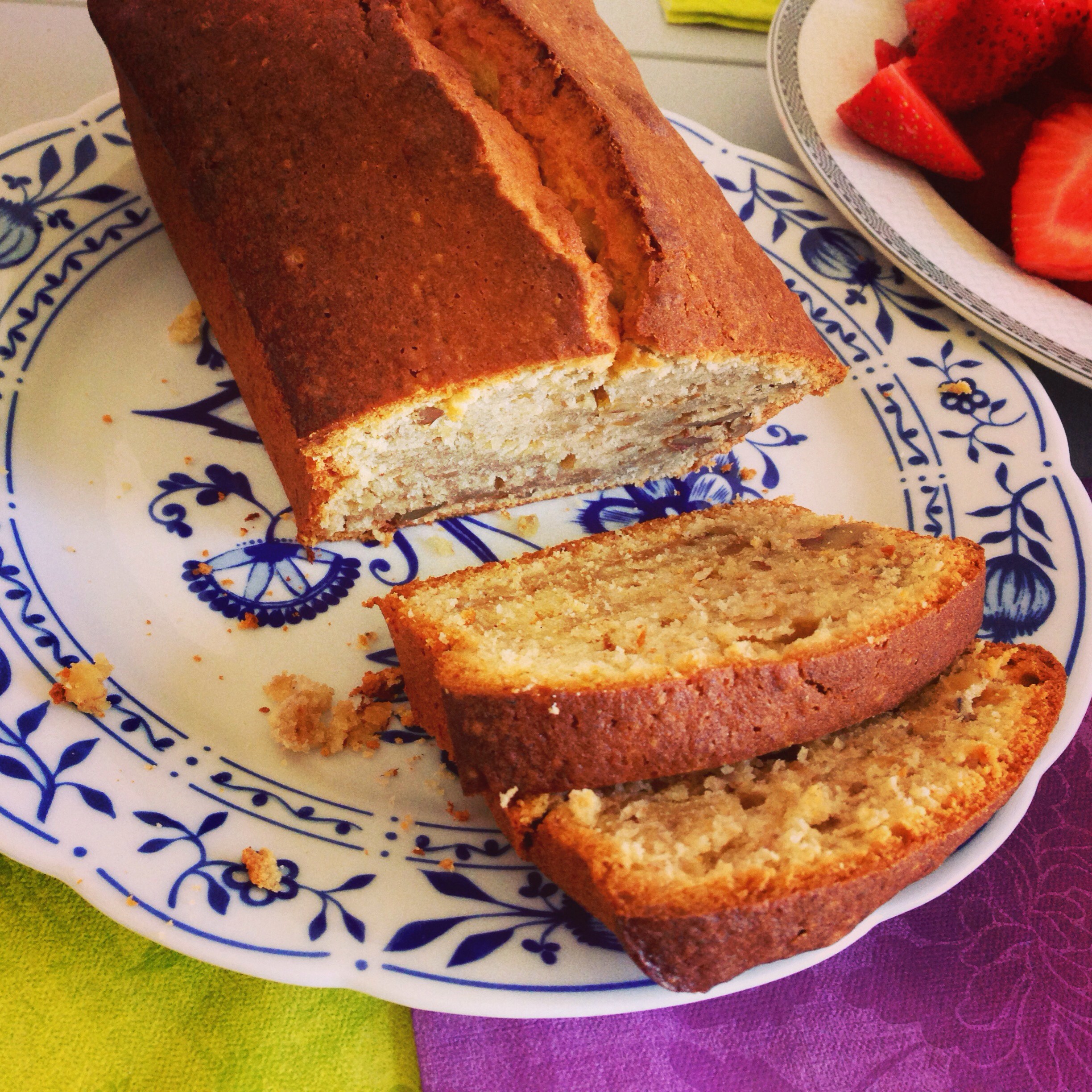Банановый кекс с грецкими орехами