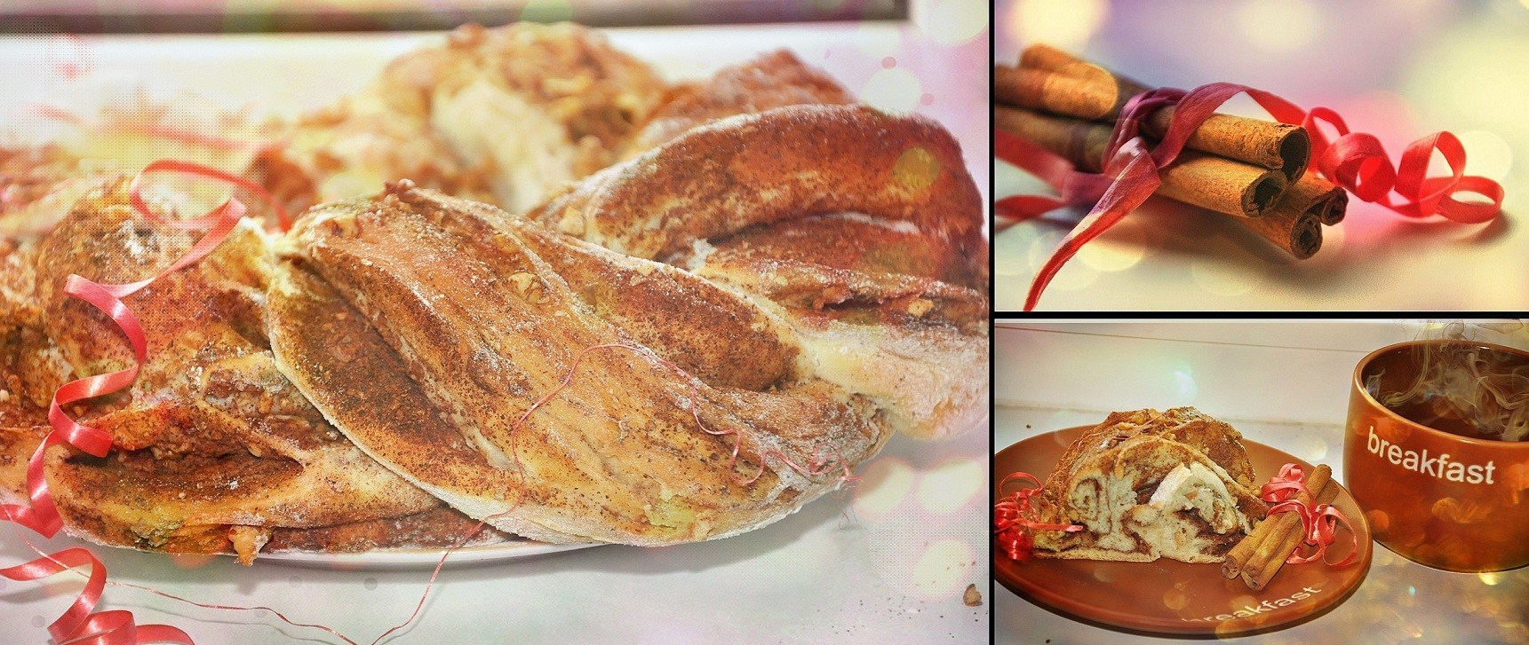 Крендель с корицей и орехами