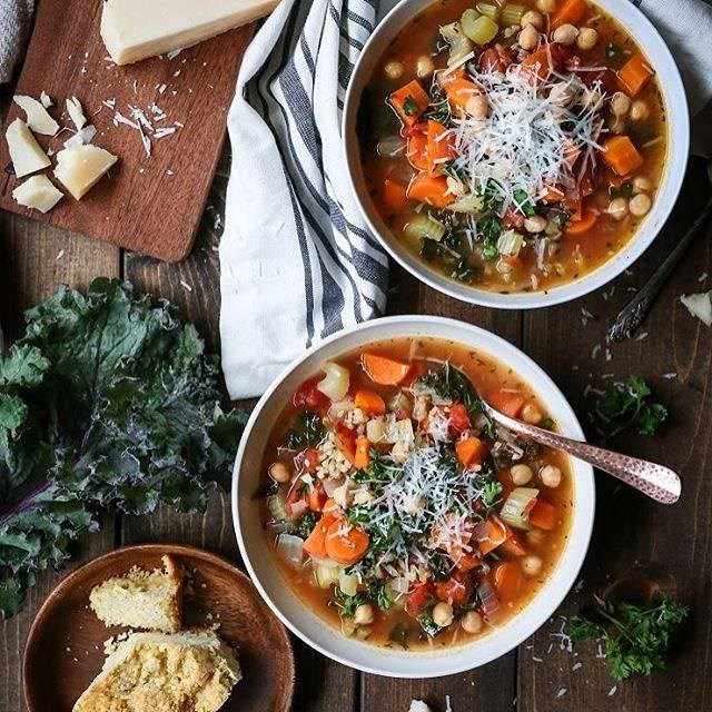 Минестроне с пармезаном
