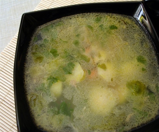 Суп с брюссельской капустой