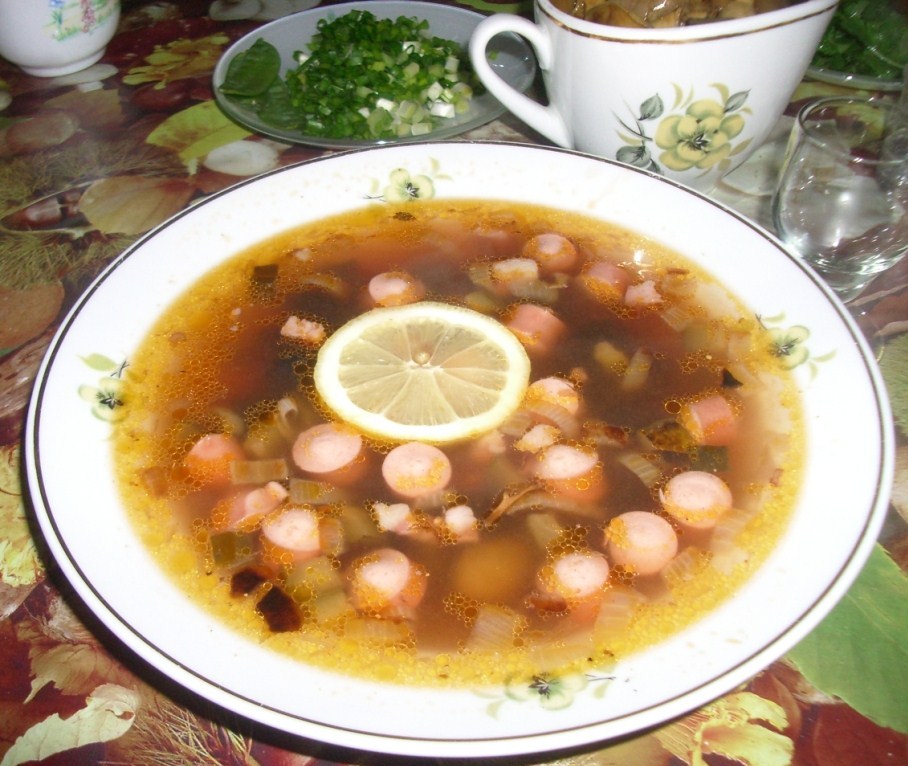 Солянка мясная с оливками