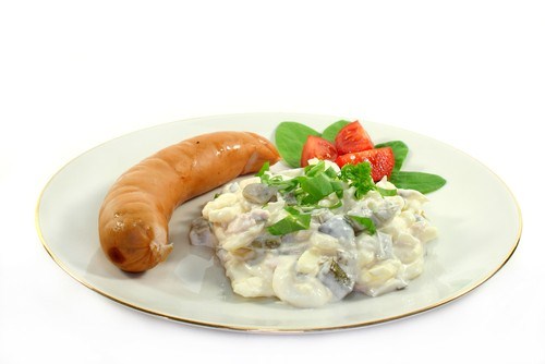 Оливье с маринованными грибами