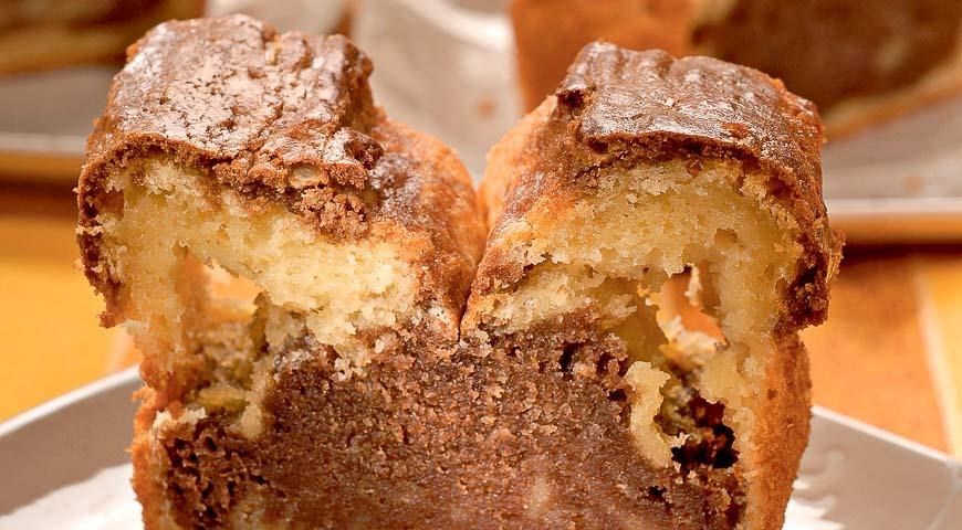 Лимонный кекс с какао