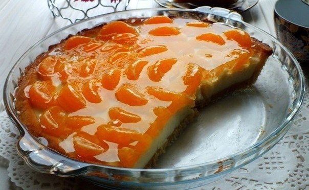 Тарт с мандаринами