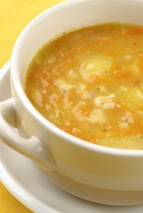 Суп из овсяной крупы с яблоками