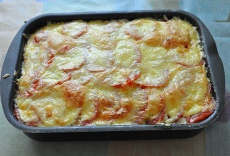 Запеканка из кабачков с фаршем