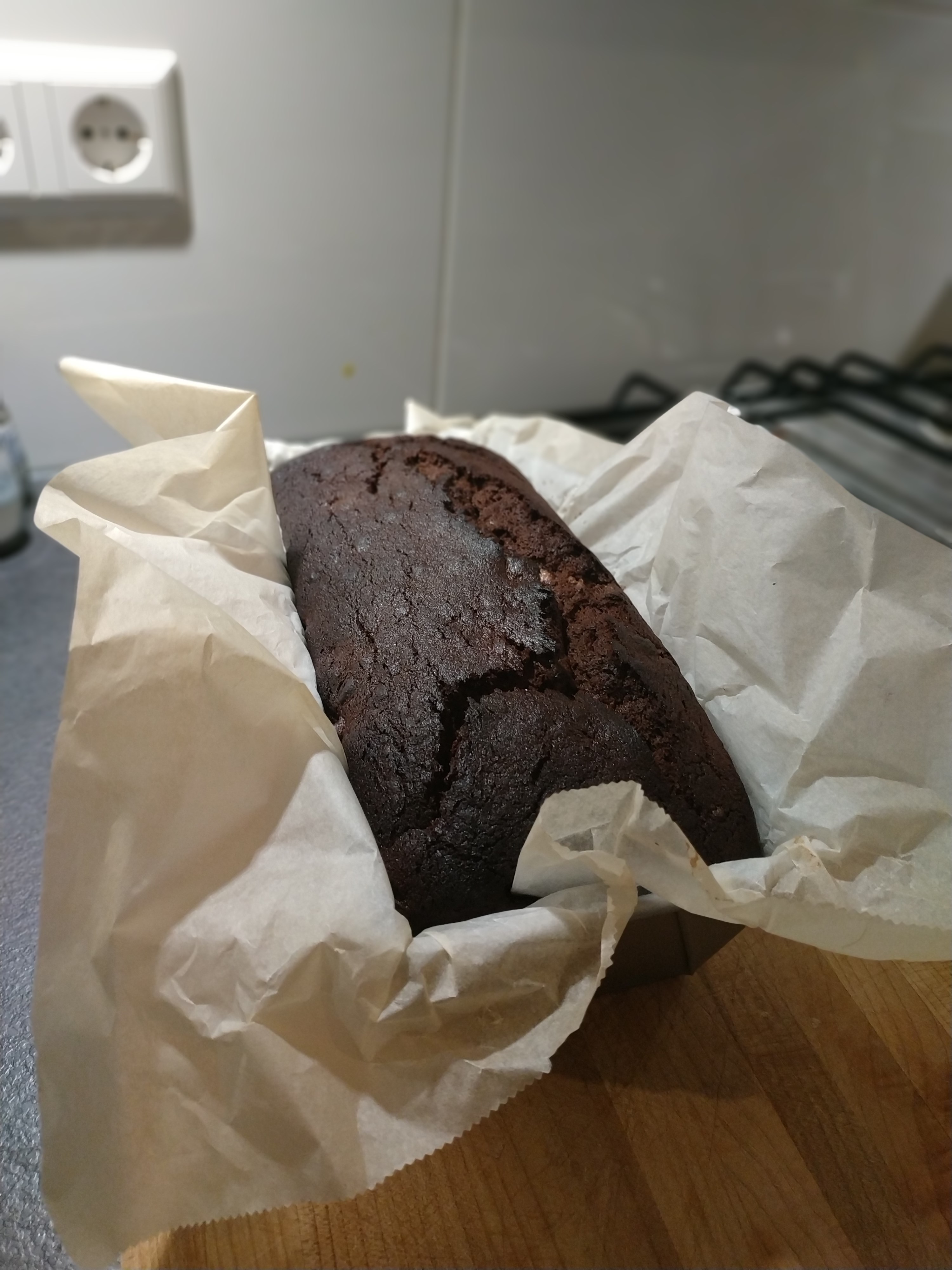 Шоколадный кекс с бананом
