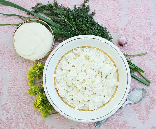 Печеный картофель с творогом