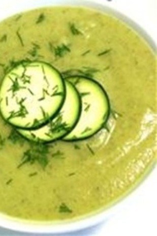 Суп-пюре из кабачков с сыром