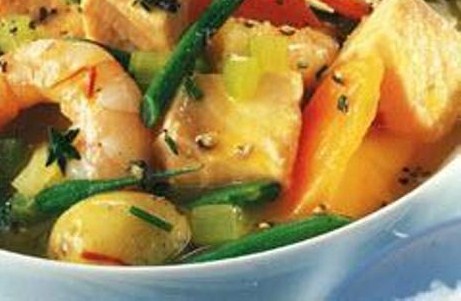 Суп с морепродуктами и шафраном