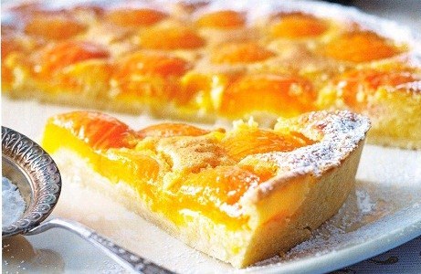 Творожный пирог с абрикосами