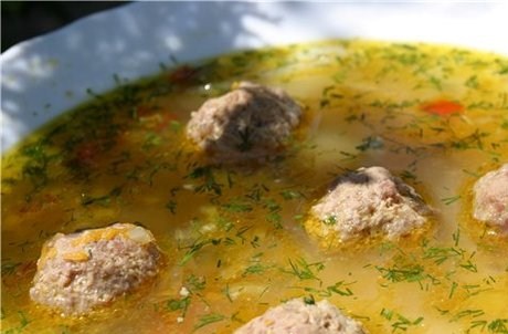 Сырный суп с фрикадельками