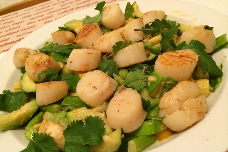 Тайское рагу с гребешками