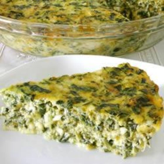 Творожная запеканка с сыром и зеленью