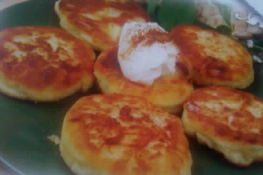 Cырники с яблоками