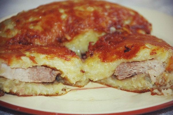 Мясо в картофельной корочке