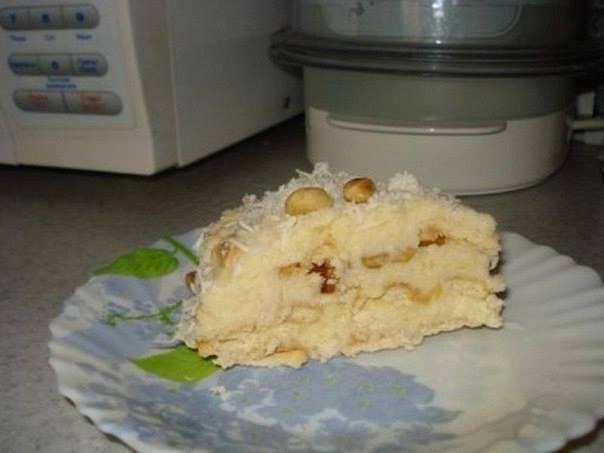 Торт из печенья с кокосовым кремом