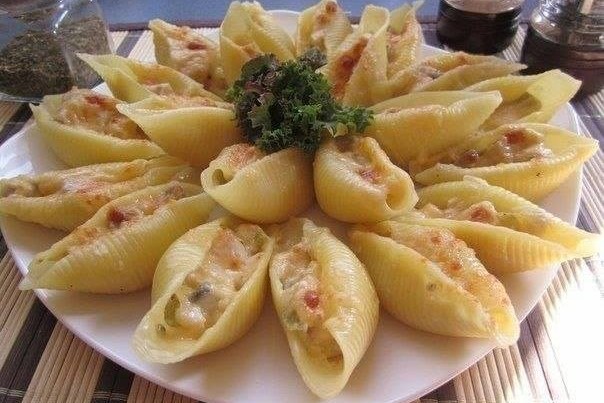 Жюльен в больших ракушках конкильони