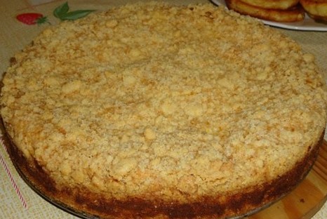 Рассыпчатый пирог с творогом