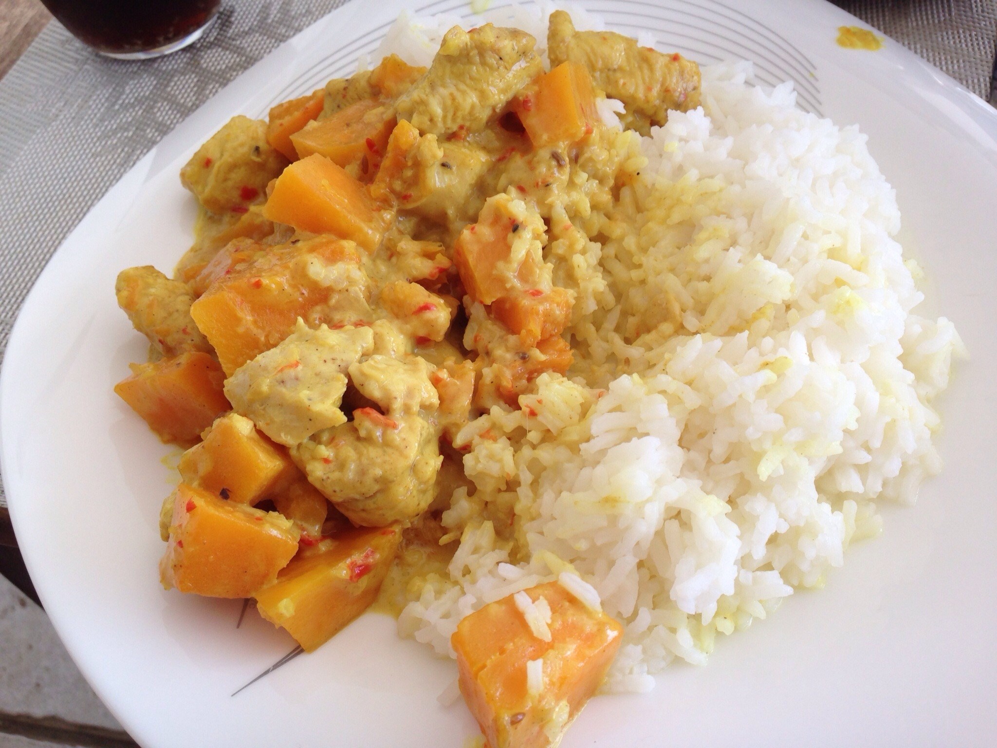 Тыквенный карри с курицей