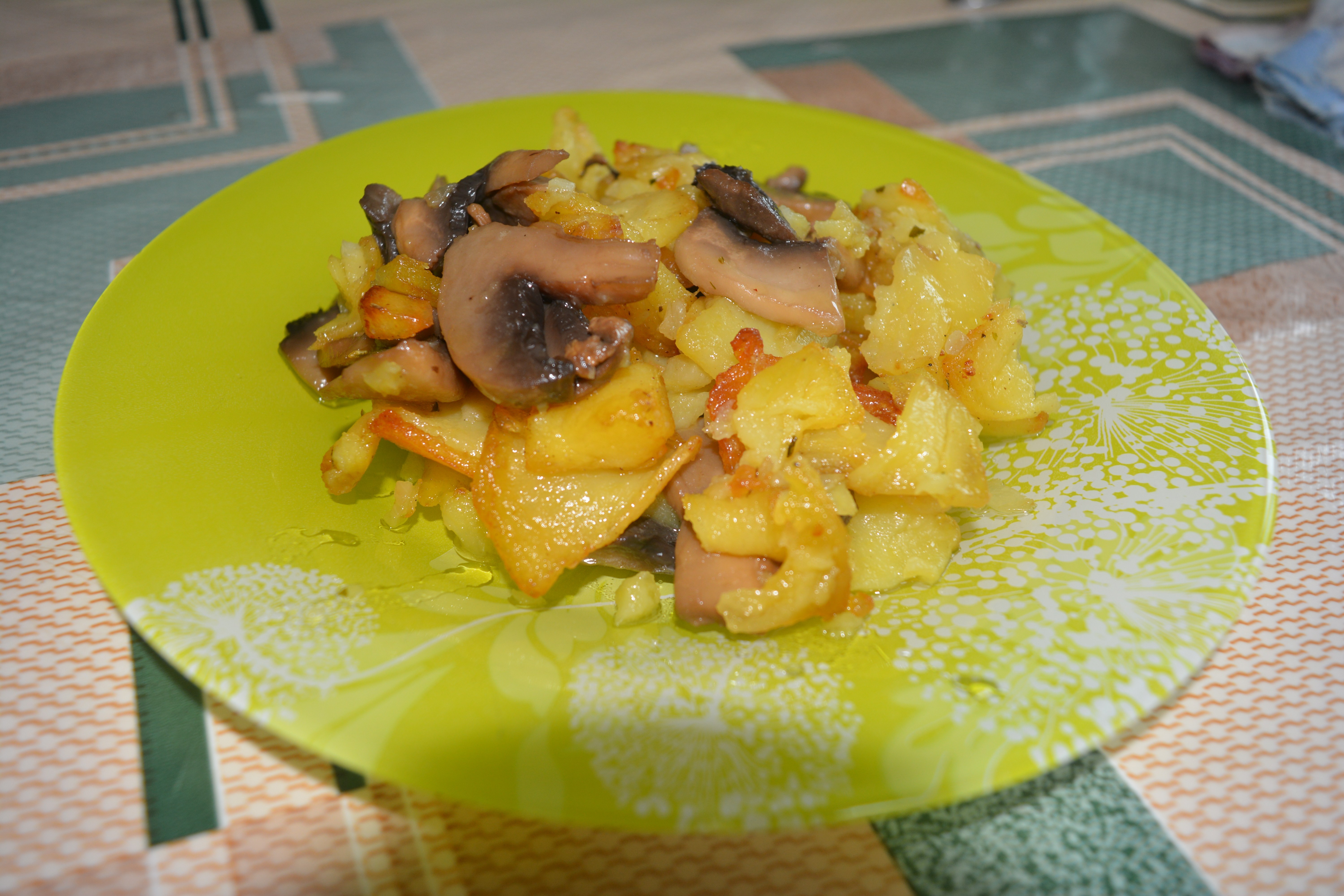 Жареная картошка с грибами