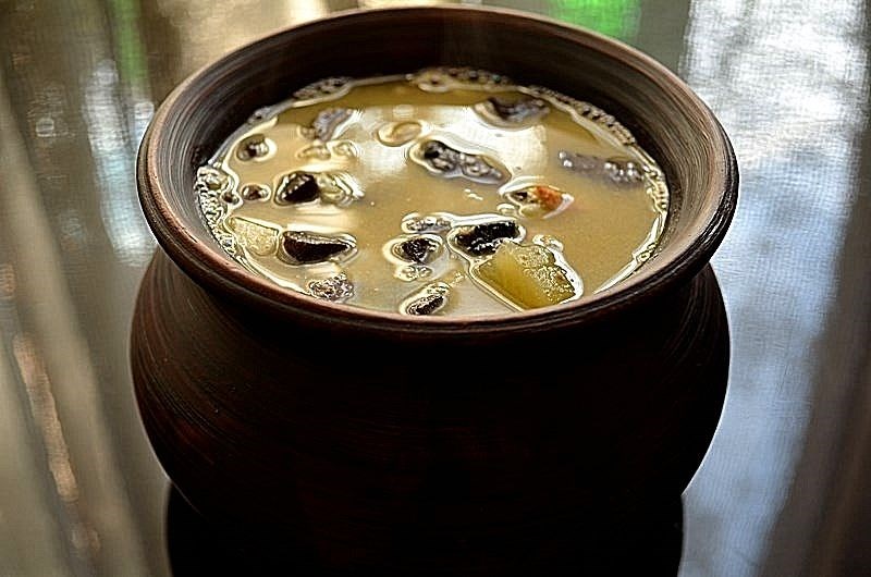 Грибной суп с пшеном и яйцами «Маша»