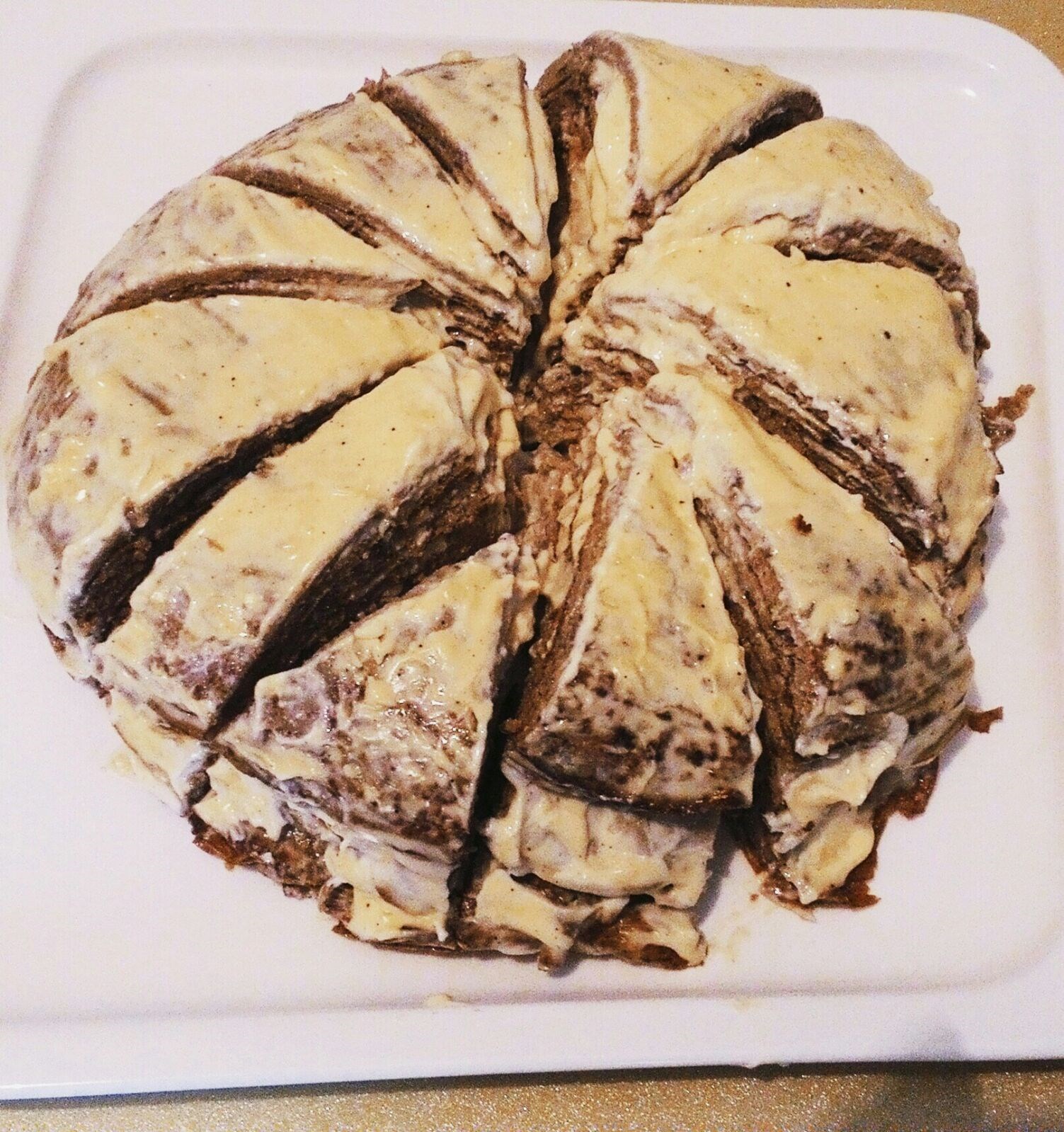 Печеночный торт чесноком и майонезом
