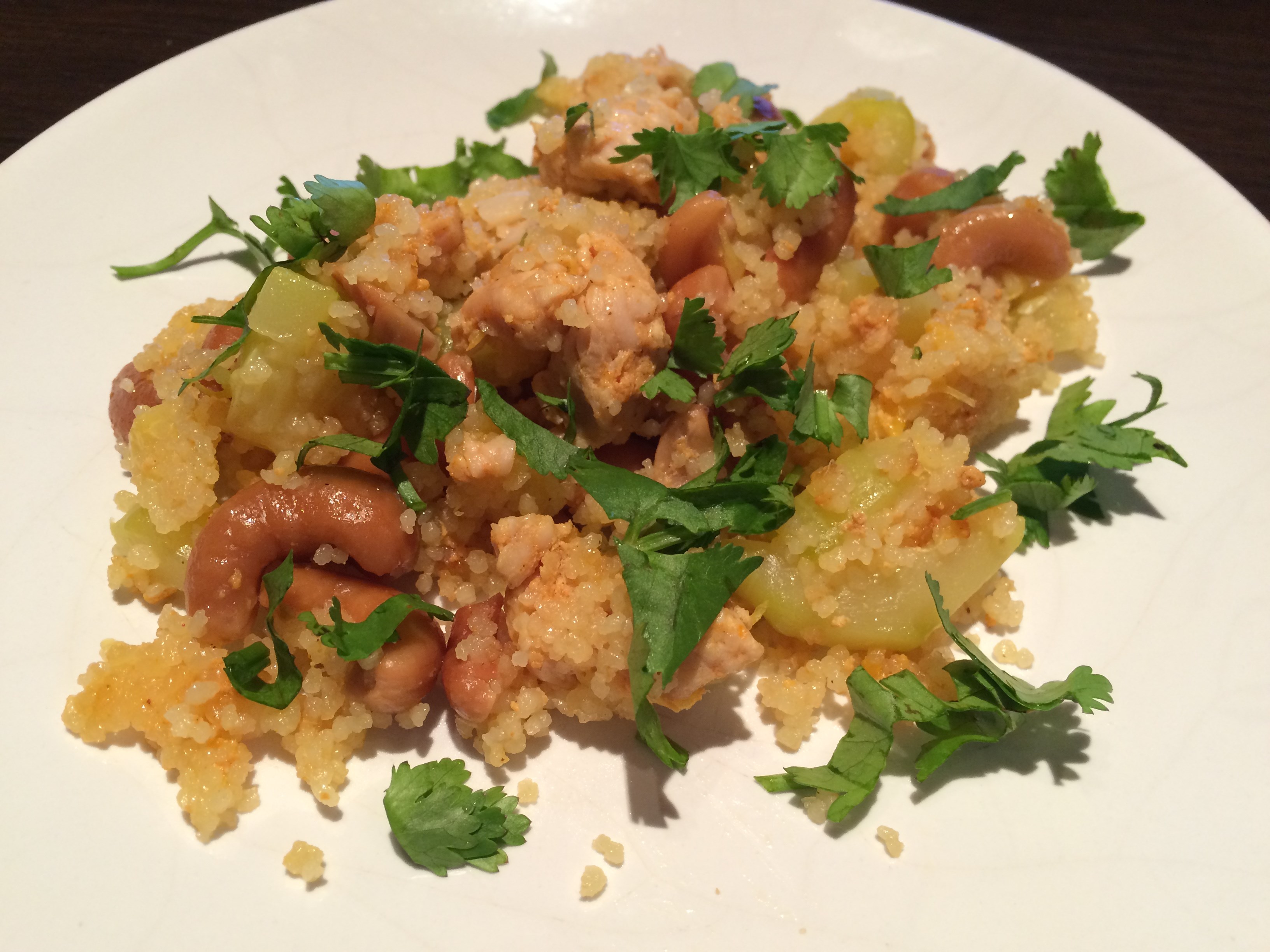 Кусккус с индейкой, апельсинами и кешью