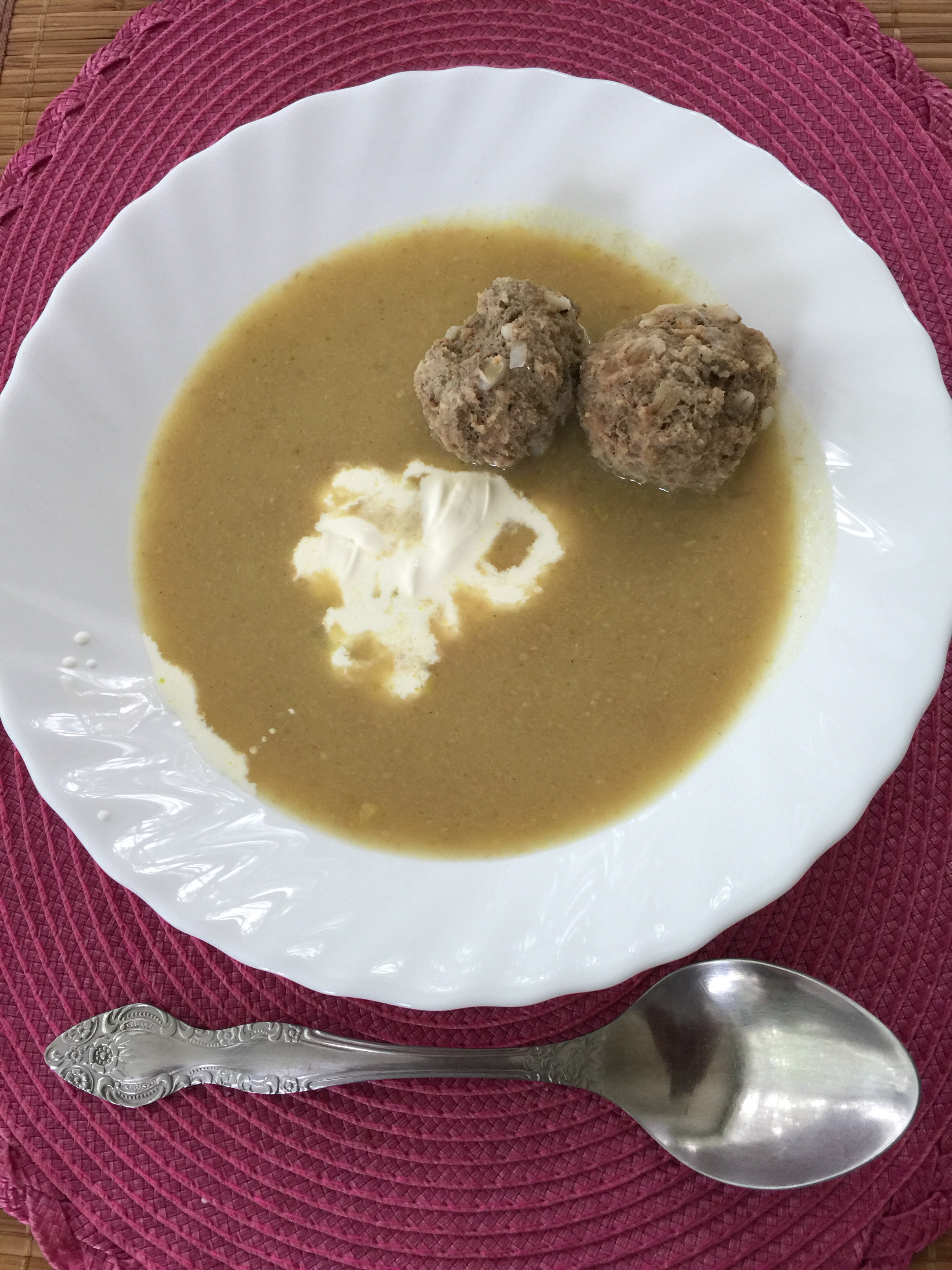 Суп-пюре с фрикадельками
